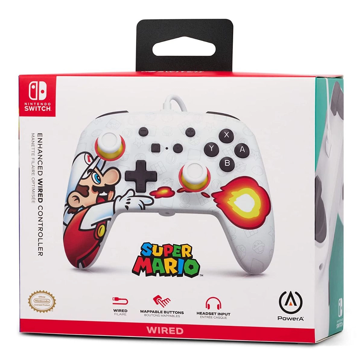 Enhanced Wired Controller - Fireball Mario Switch