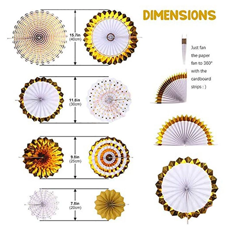 Paper Fan - 5 pcs