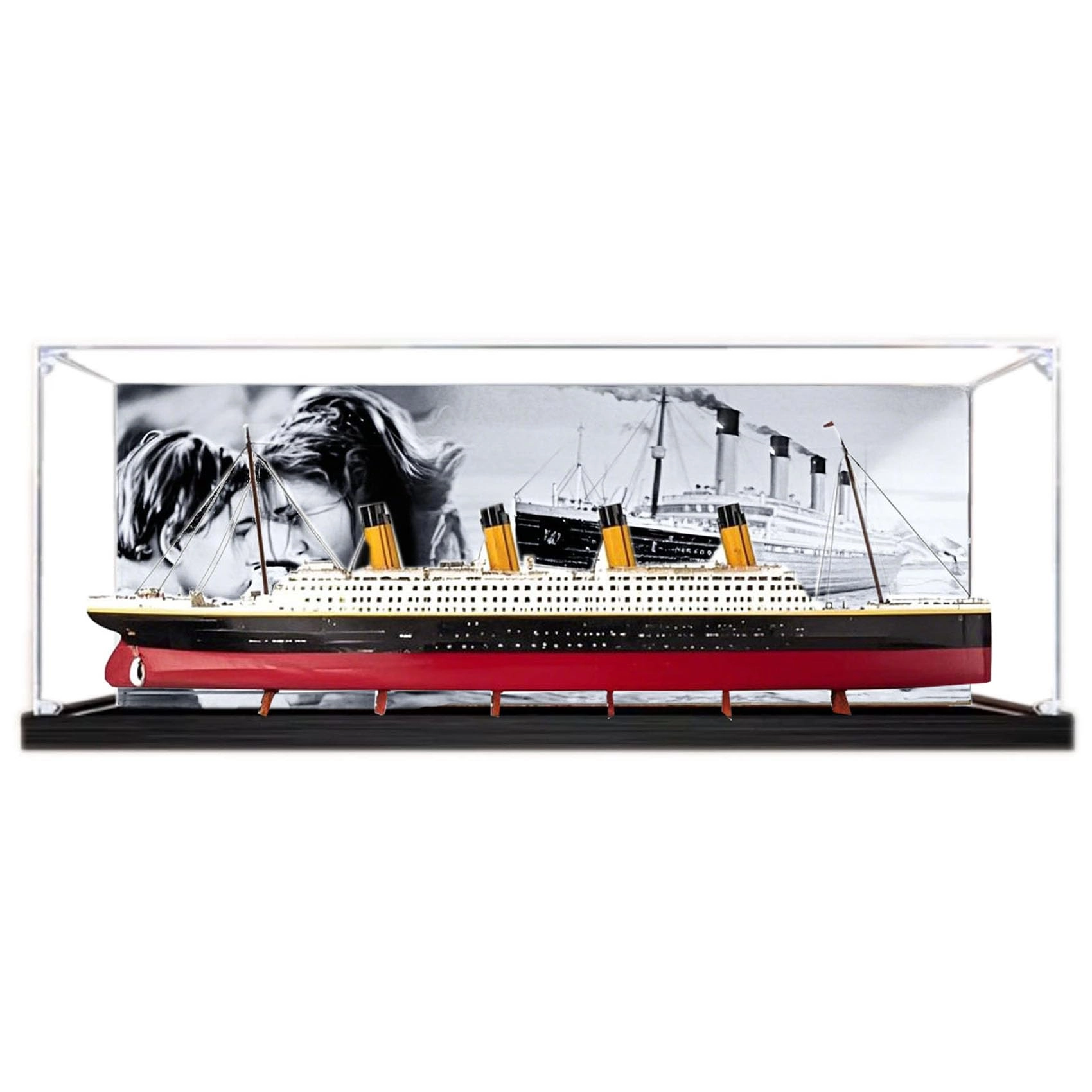 OOHNVJKI Acrylic Display Box for LEGO 10294 Titanic Models