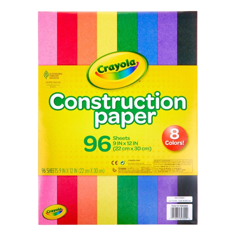 Crayola Construction Paper Sheets - 96 Pcs