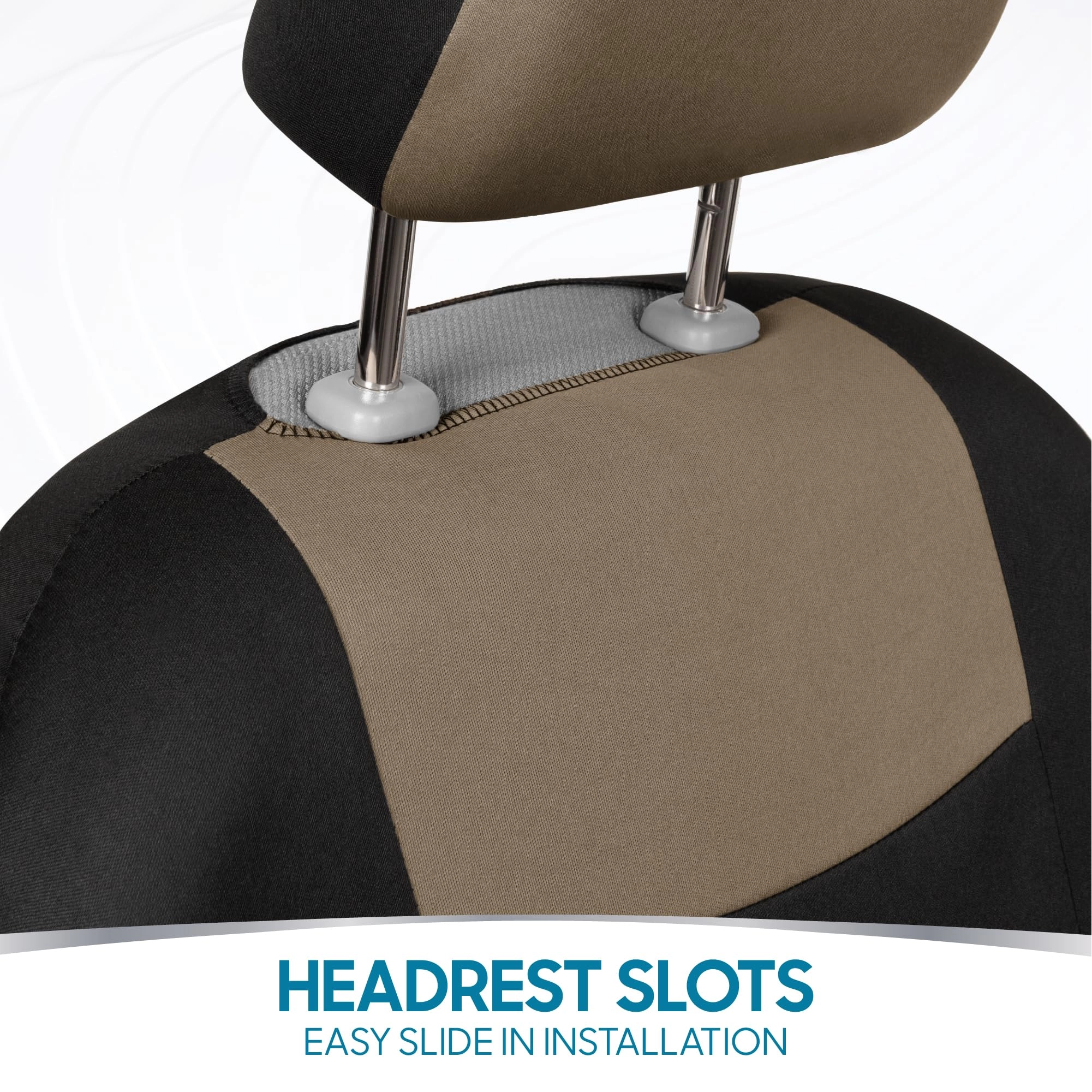 PolyPro Car Seat Covers - Solid Beige Universal Fit
