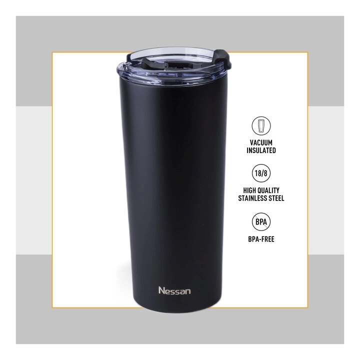 Stainless Steel Double Wall Vacuum Mug - 600ml