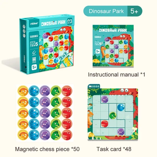 Dinosaur Park Sudoku Game - 5+