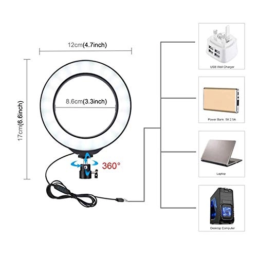 Ring Light LED - 6" Tripod 3 Light Modes