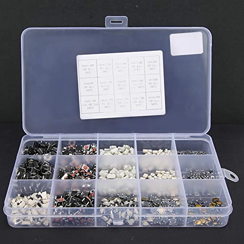 Tactile Push Button Switch - 750pcs 15-value Assortment Kit