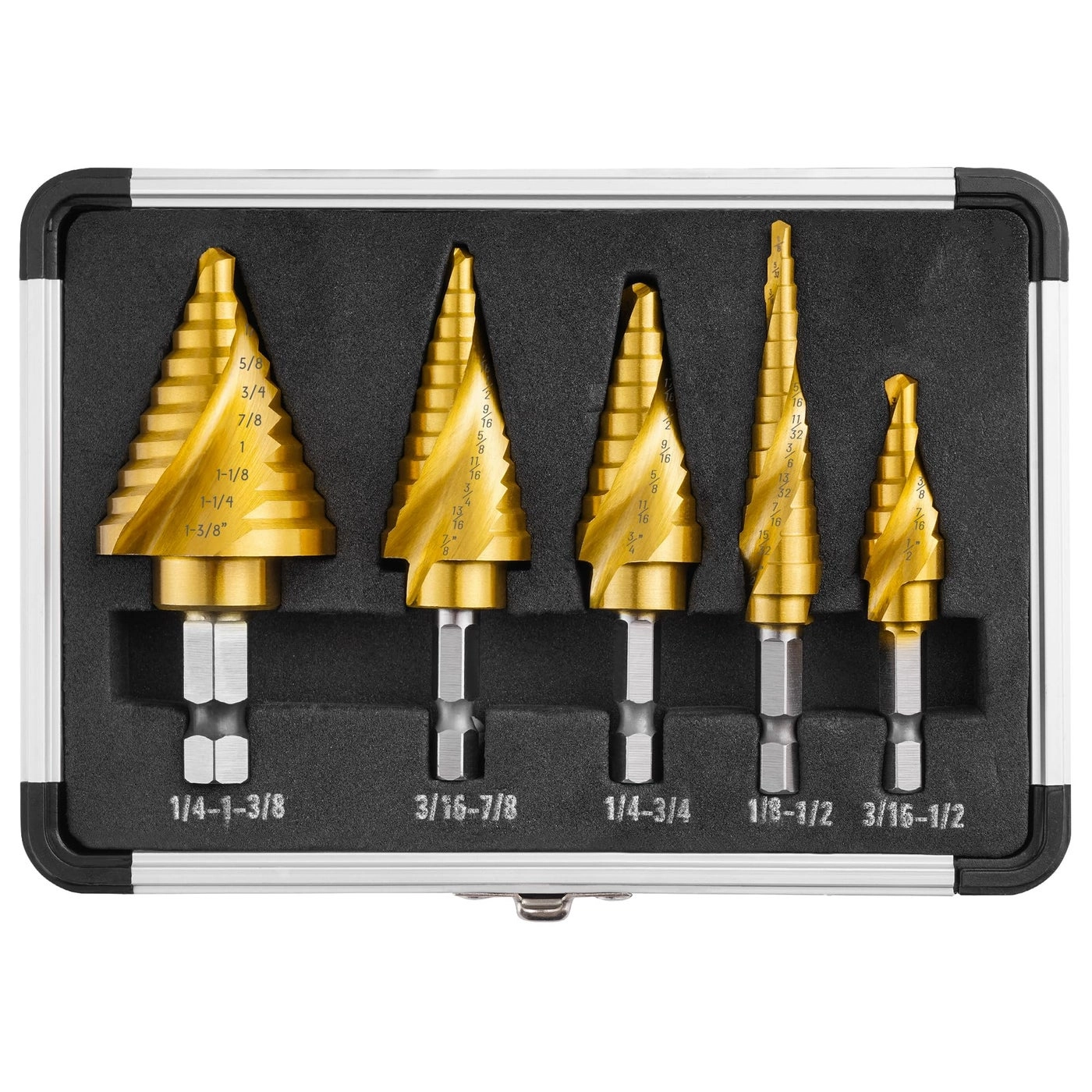 IRONANT Step Drill Bits - HSS Titanium 5PCS