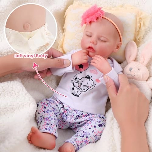 Reborn Baby Doll - 17 Inch Soft Vinyl Can Drink & Pee Ages 3+