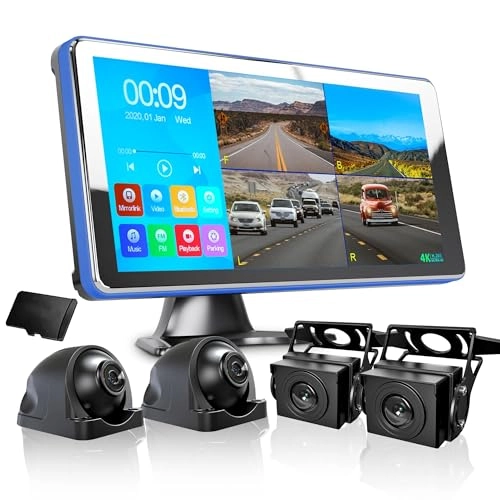 4CH Dash Cam - Night vision USB 4K