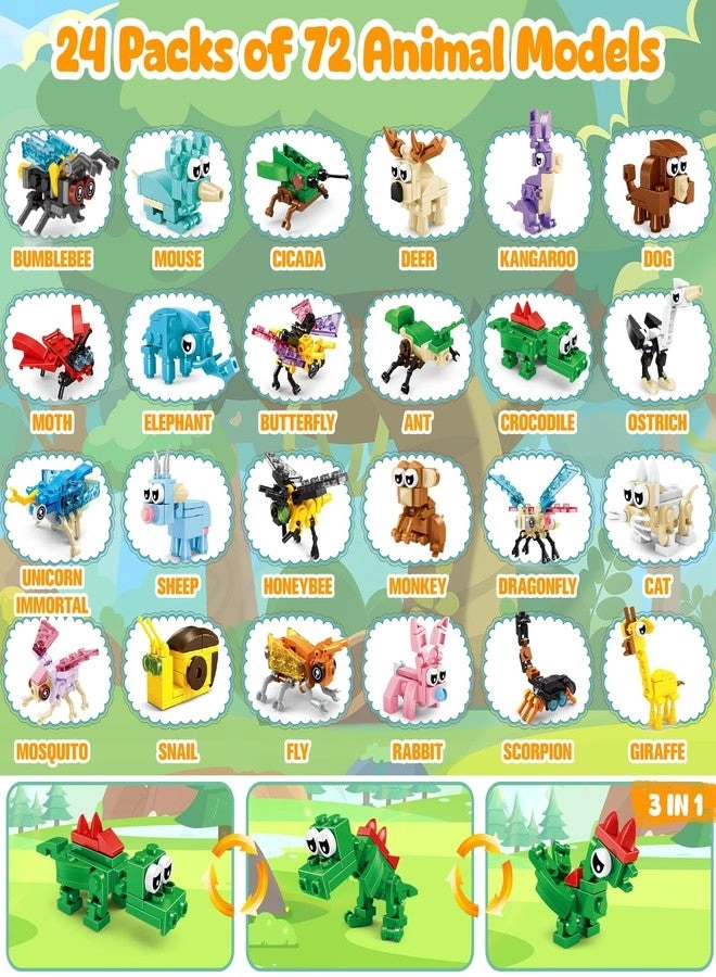 Mini Animal Building Blocks - 24 pcs