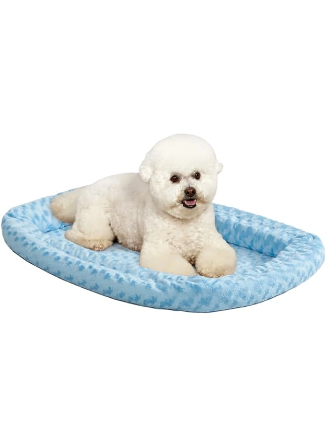 MidWest Homes For Pets Double Bolster Pet Bed - Blue 18-Inch