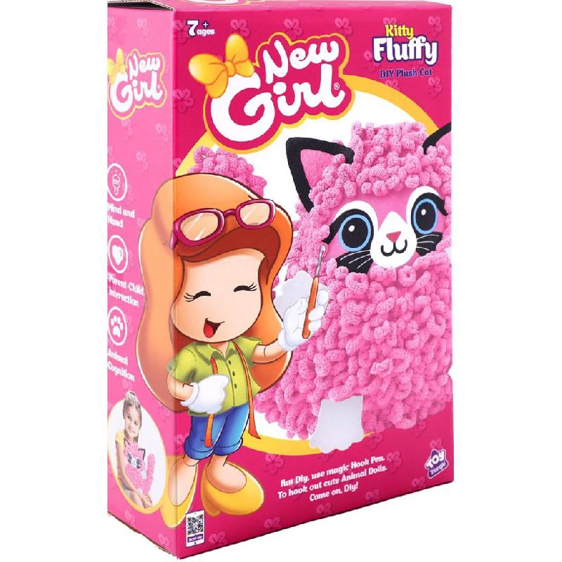 New Girl Plush Kitty Fluffy - Craft Activity Kit