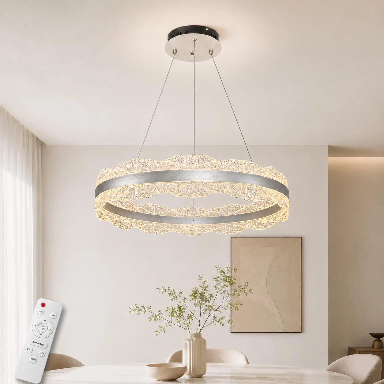 HUA QIANG WANG Ring Chandelier - 3000K-6500K Dimmable