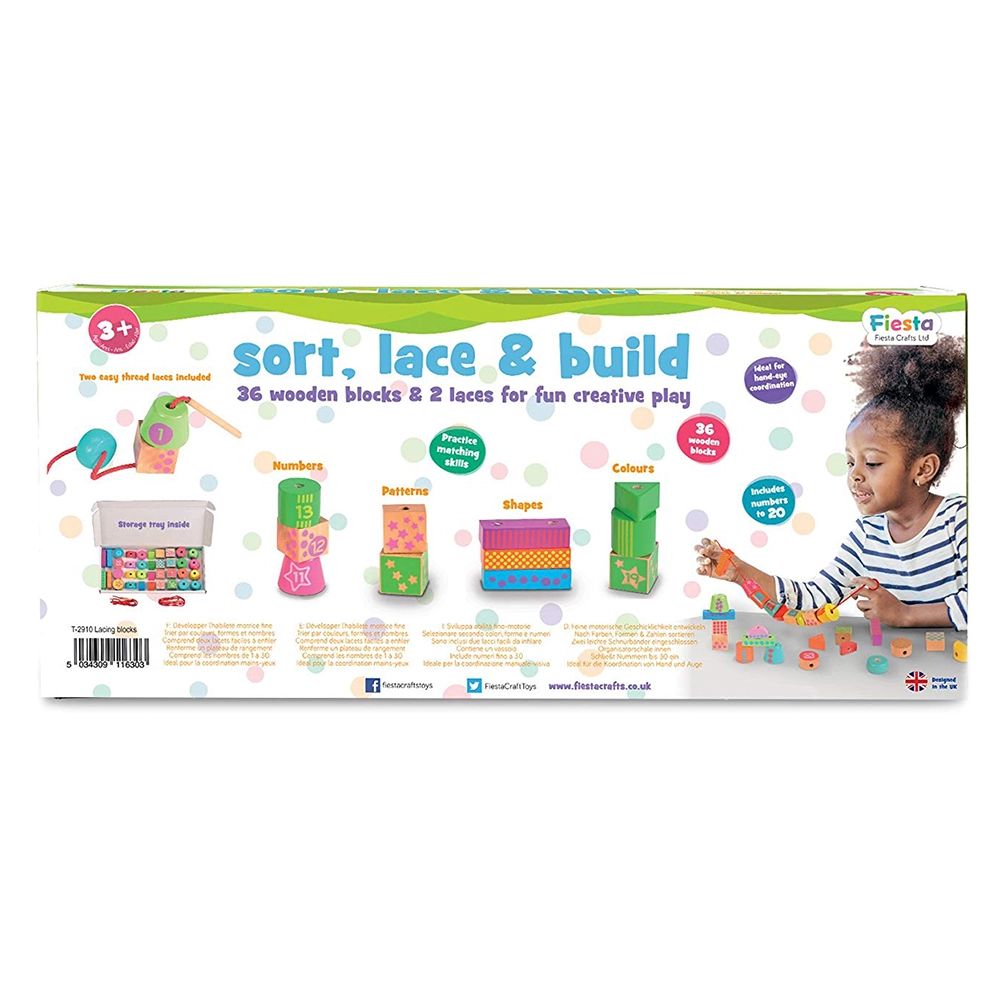 Sort Lace & Build - Suitable for 3 years & above 38 pieces