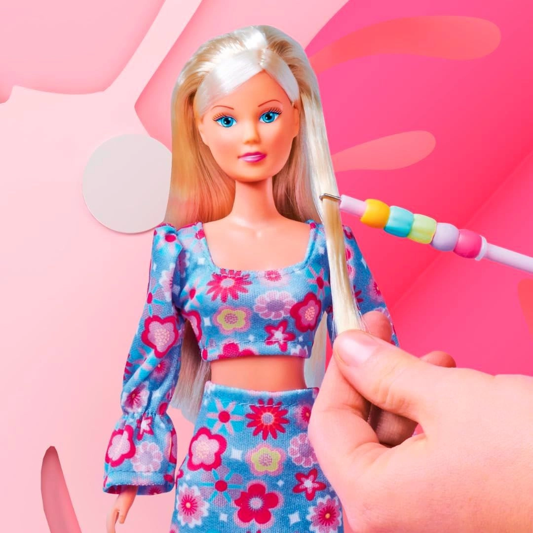 Steffi Love Flower Hair Doll Set - 29cm Girl Pink Ages 3+