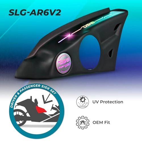 SLG-AR6V2 - Arm Rest Enclosure Digital LED Lights Fits 2x 6.5" Speakers