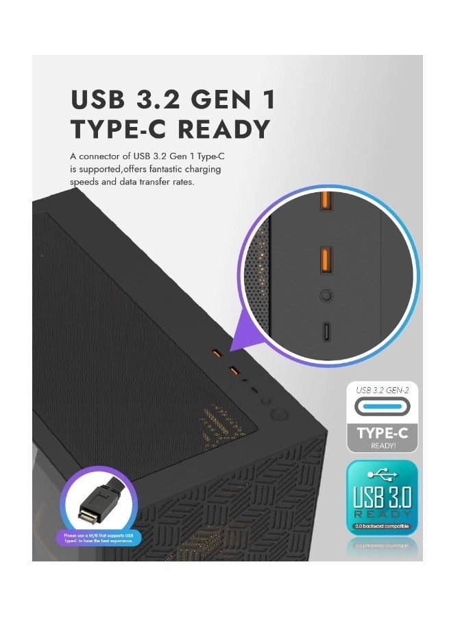 DF5000 - tempered glass panels Mid Tower