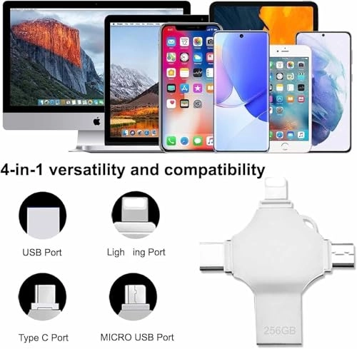 4-in-1 USB 3.0 Flash Drive - 256GB