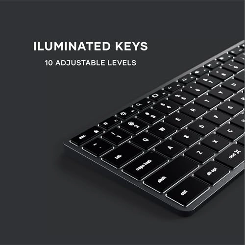 Slim X3 Bluetooth Backlit Keyboard - Wired/Wireless