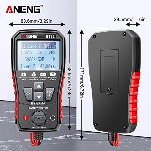 BT82 - Portable Digital Car Battery Tester