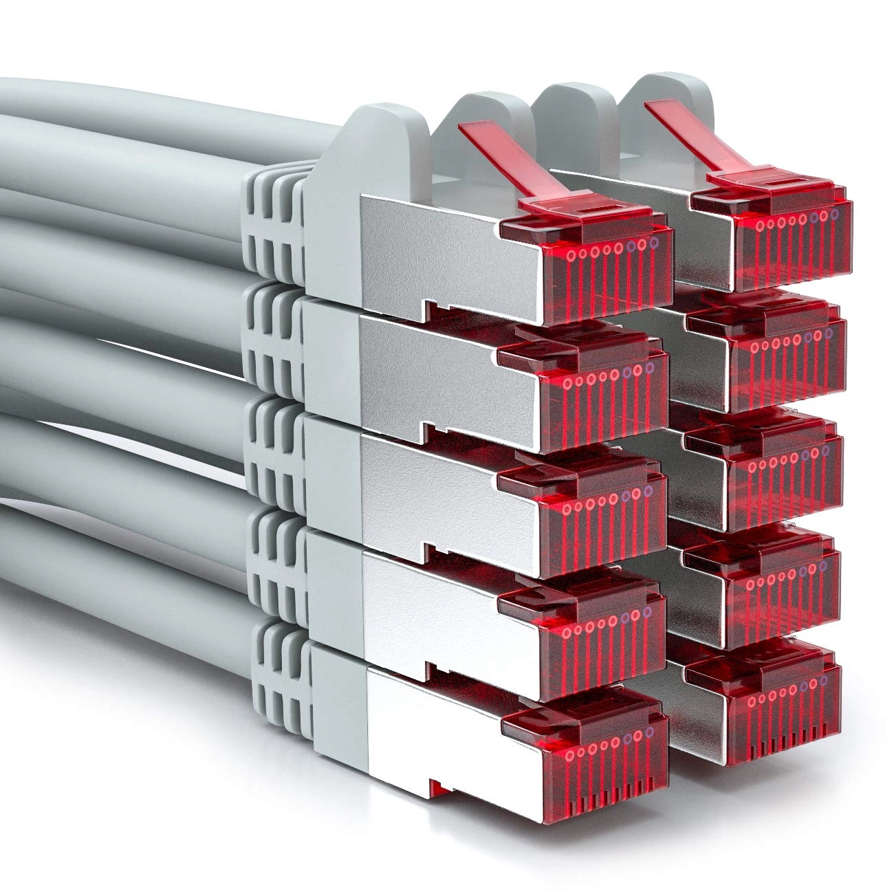 deleyCON CAT6 Patch Cable - 1m Bundle