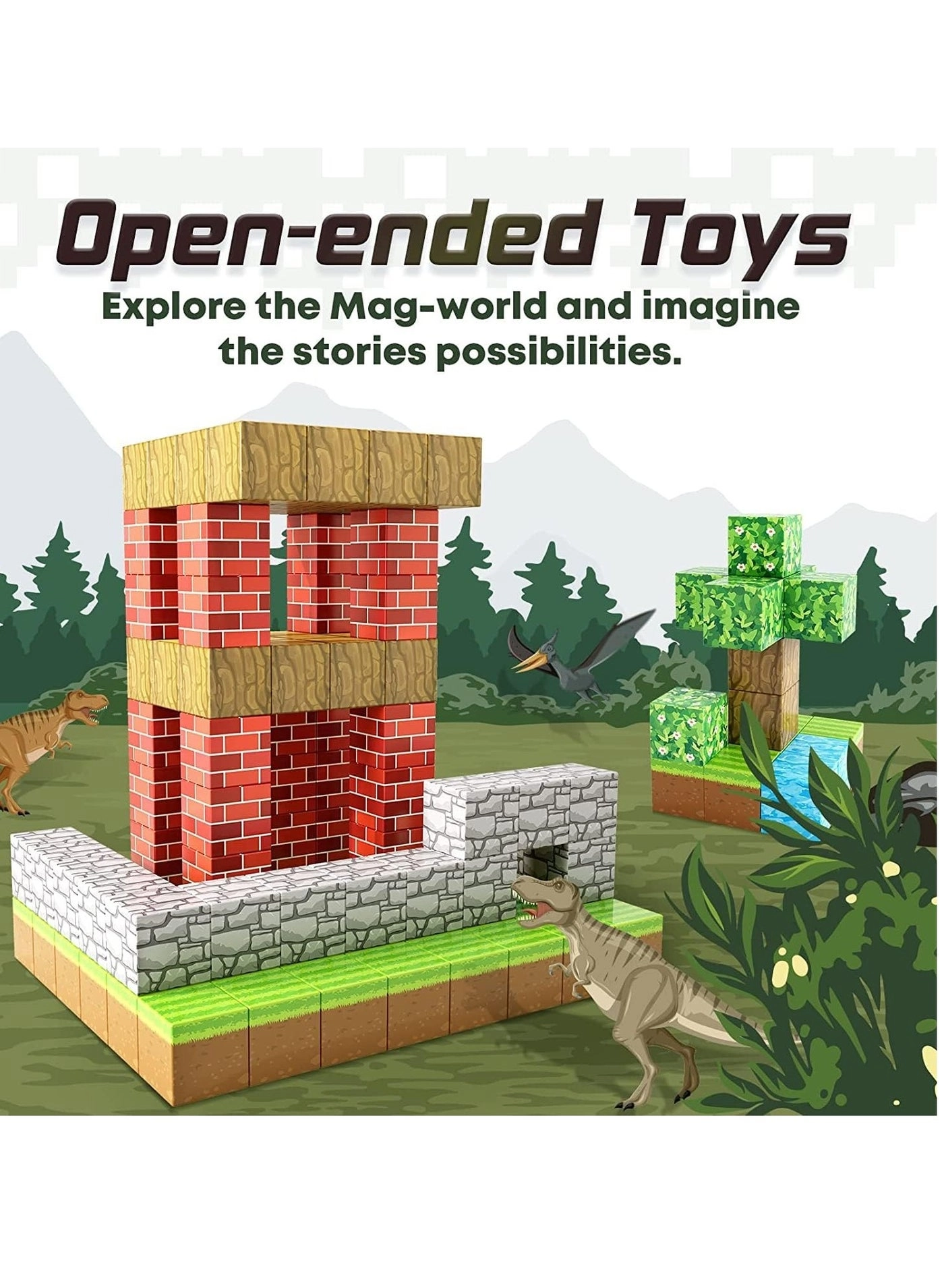 Magnetic Blocks - Minecraft 100pcs