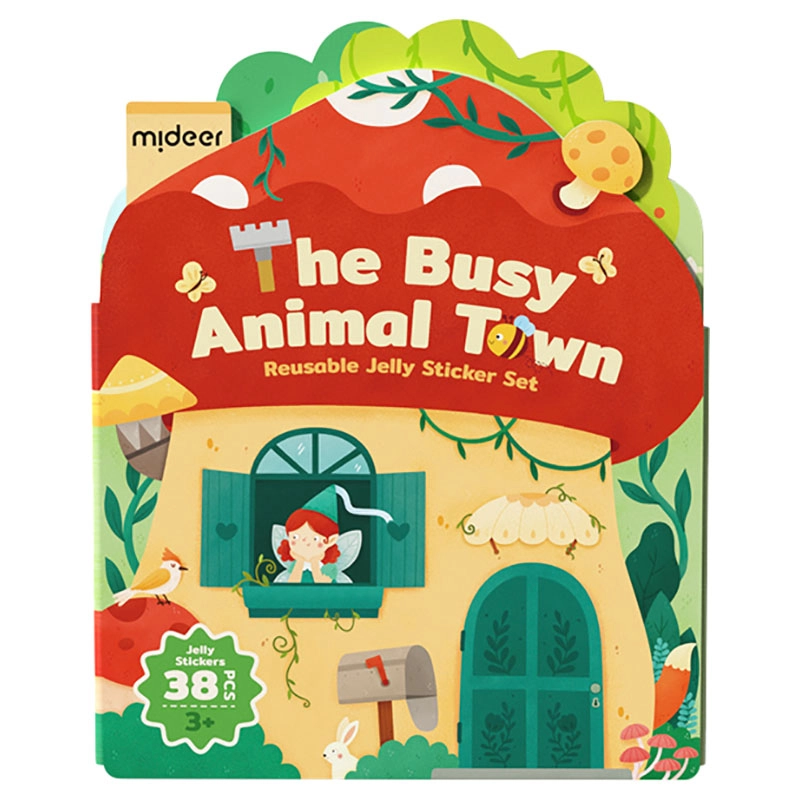 MIDEER Animal Town Reusable Sticker Pad