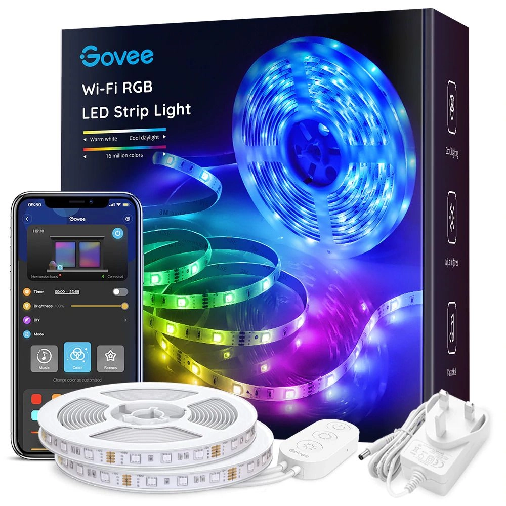 Wi-Fi RGB LED Strip Lights - 16.4ft× 2 Rolls