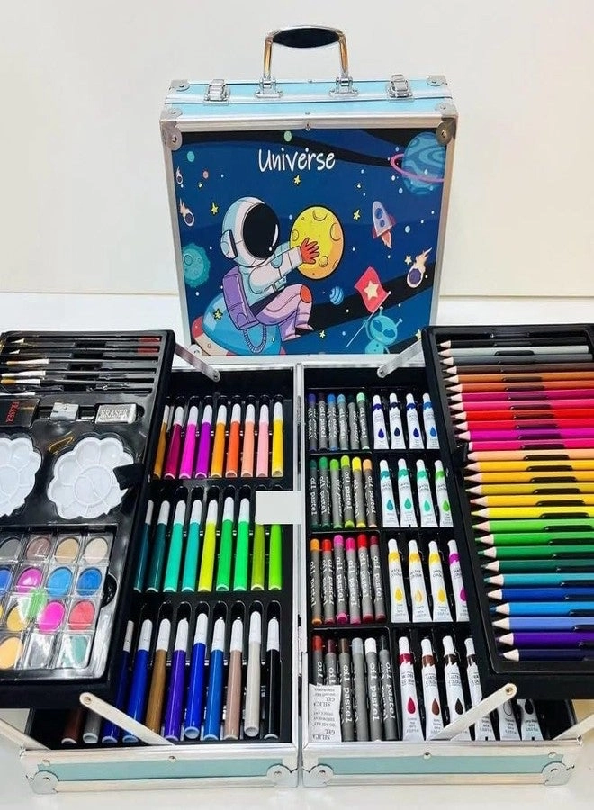 Art Set - 145 Pcs Water Color Pencils Oil Pastel Sketches