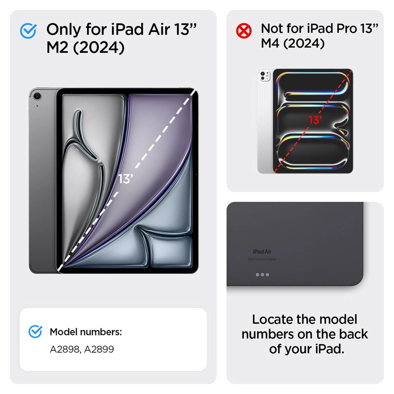 Stand Case with Magnetic Closure and Wake/Sleep for iPad Air 13-inch