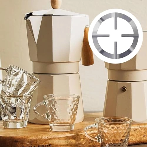 Moka Pot Stoves Holder - 2PCS 13cm silver + black