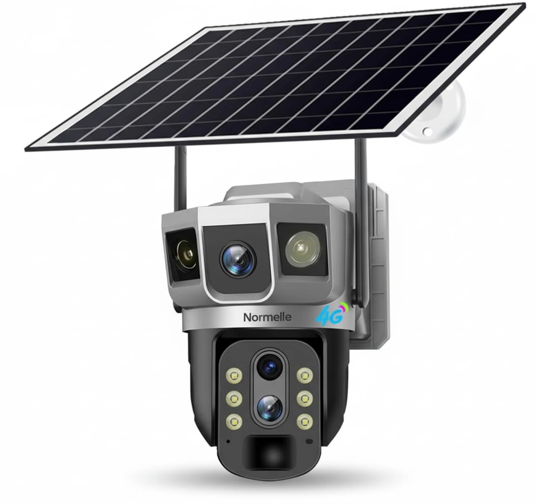 4g Solar Security Camera - 4MP Dual-Lens 4G Solar Powered