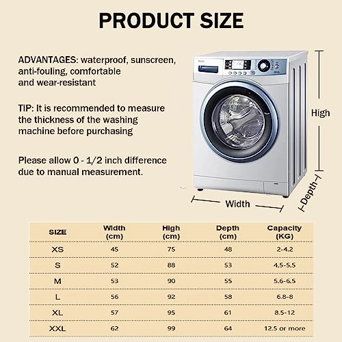 Washing Machine Cover - Top Load XS 2~4.2KG