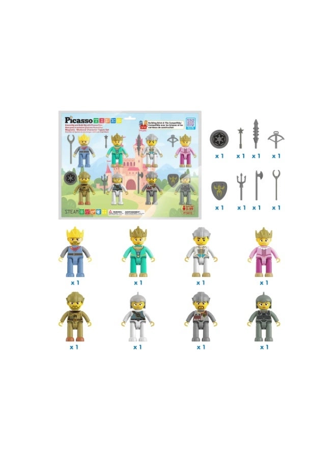 PicassoTiles Magneic Medieval Character Figures - 3+ Years 8 5