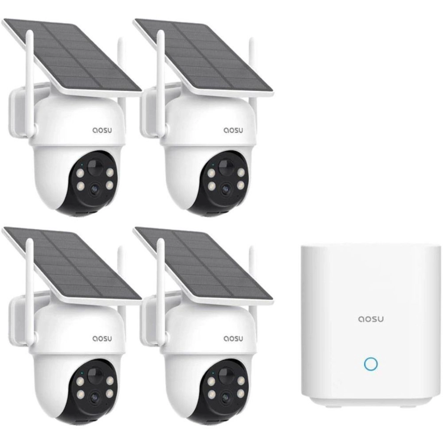 aosu Solar Security Camera System - 4-Cam 5MP