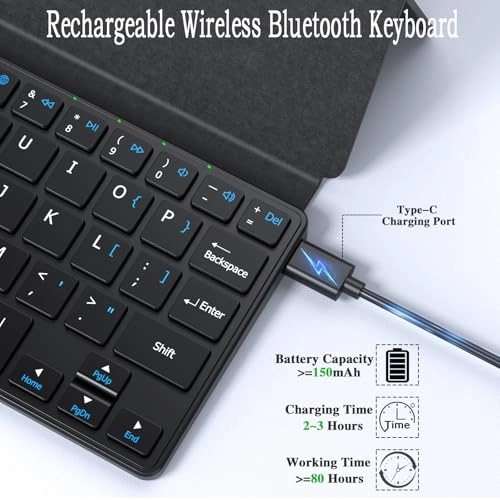 Ultra Light Portable Mini Keyboard - Bluetooth