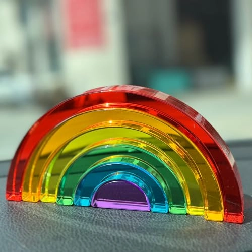 Acrylic Rainbow Stacker - 3 years and up 6 pieces
