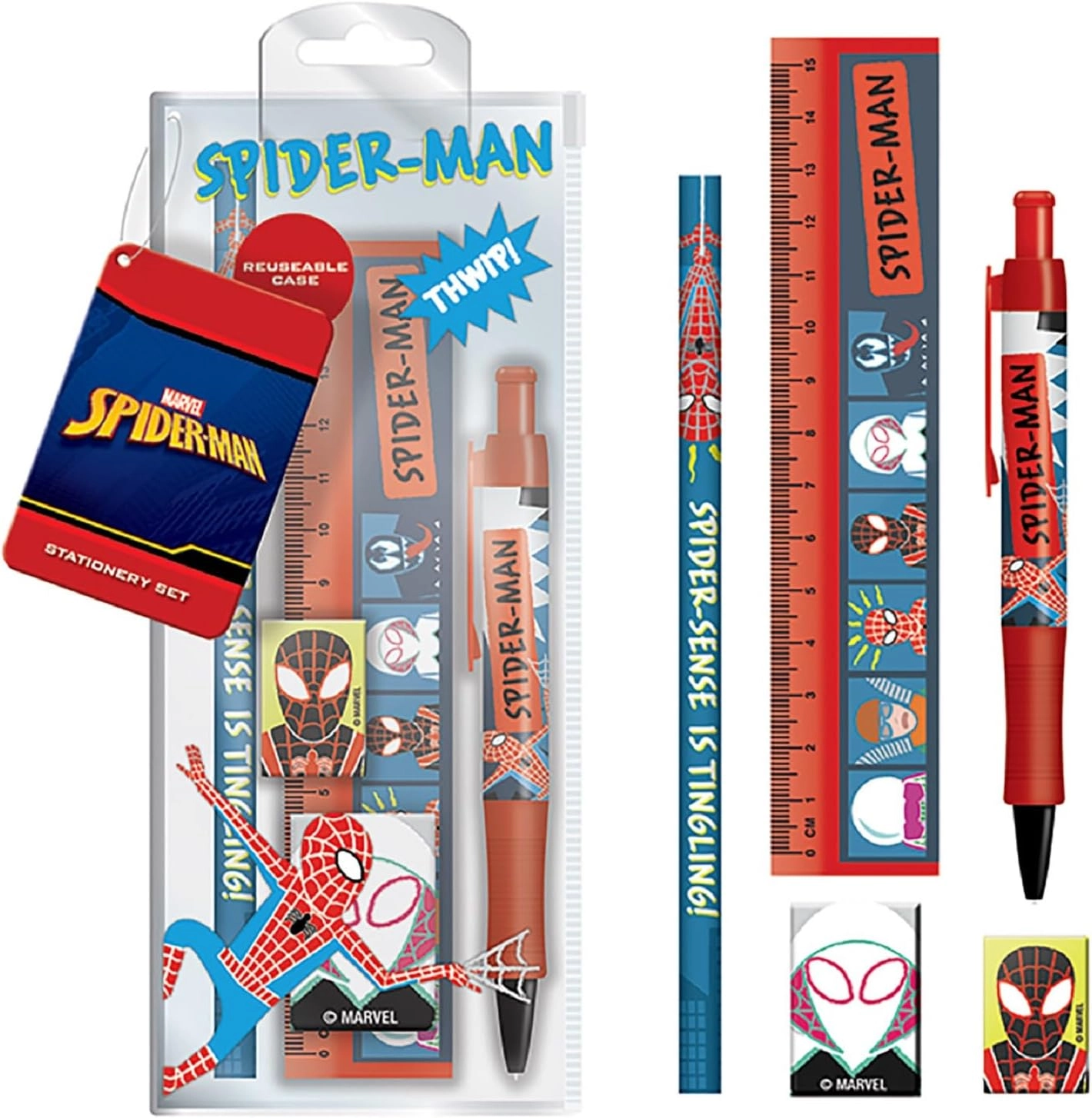 PYRAMID Spiderman Bumper Stationery Set - five pieces