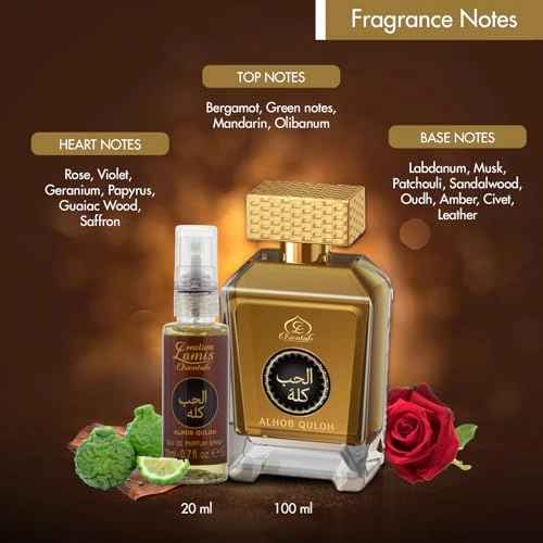 Atar AL Afraah - 20ml + Jawharat AL Afraah - 20ml + Oud AL Mlouk - 20ml + Alhob Quloh - 20ml