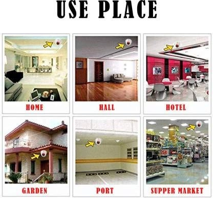 Dummy Security Camera - Wireless Dome Flashing Light