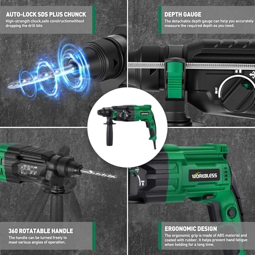 SDS-Plus Rotary Hammer Drill - 8 Amps 1"