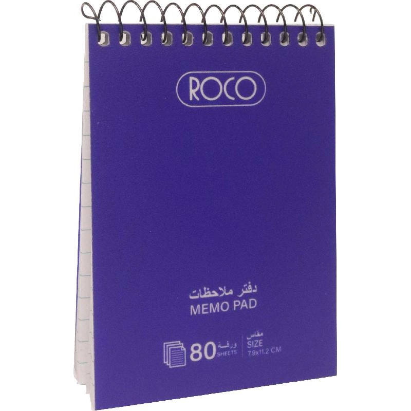 Memo Notebook A7 Spiral - Lined 60 Sheets