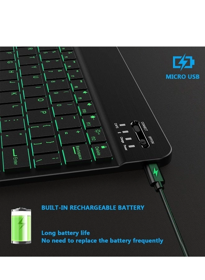 Bluetooth Keyboard - 7-Color Backlit Rechargeable Battery