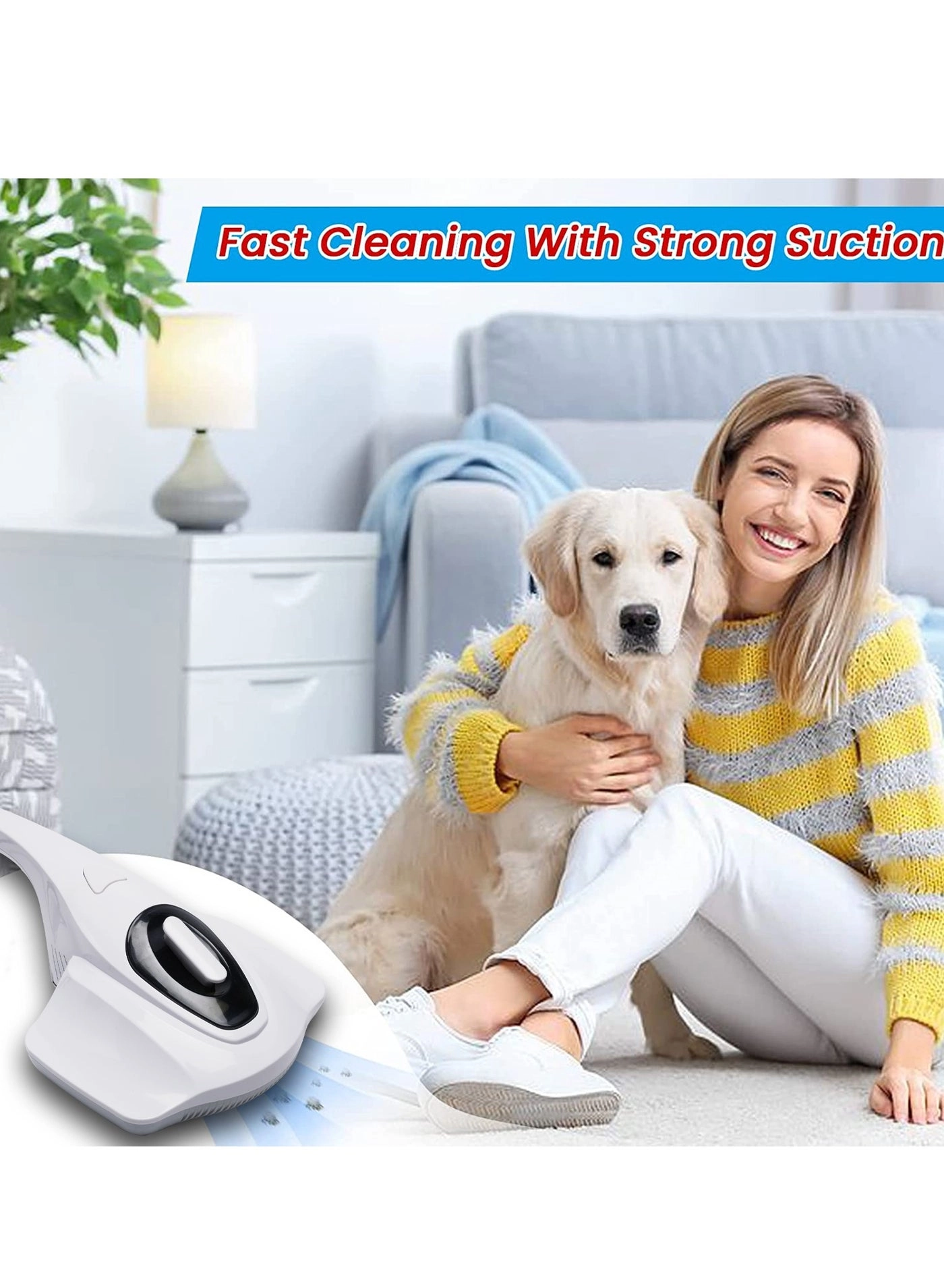 Mattress Vacuum Cleaner - Handheld UV Powerful Suction