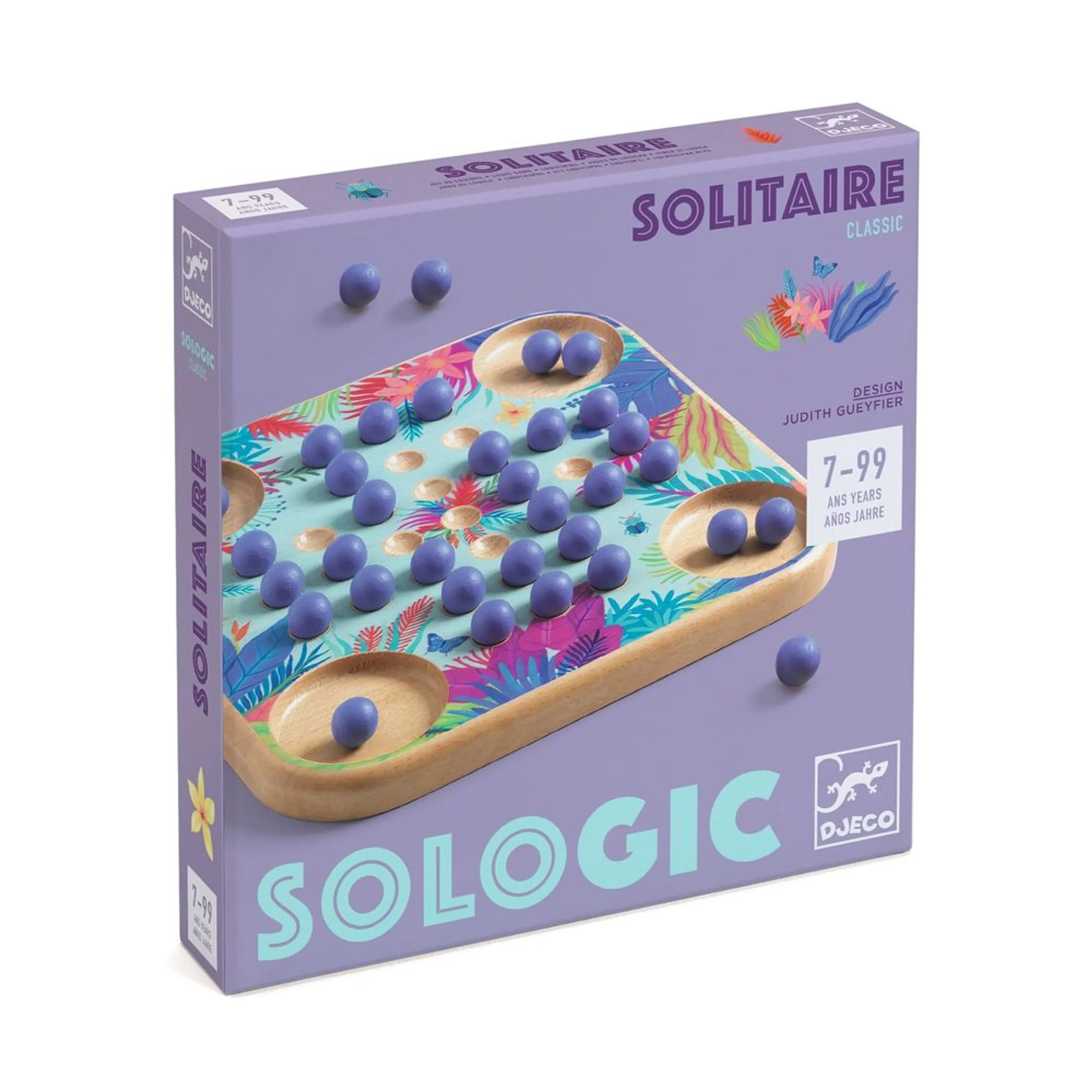 DJECO Sologic Solitaire - Wooden Multicolor