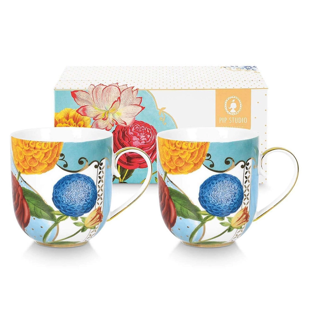 PIP STUDIO Royal Flowers Mug - 2 pcs - 260 ml
