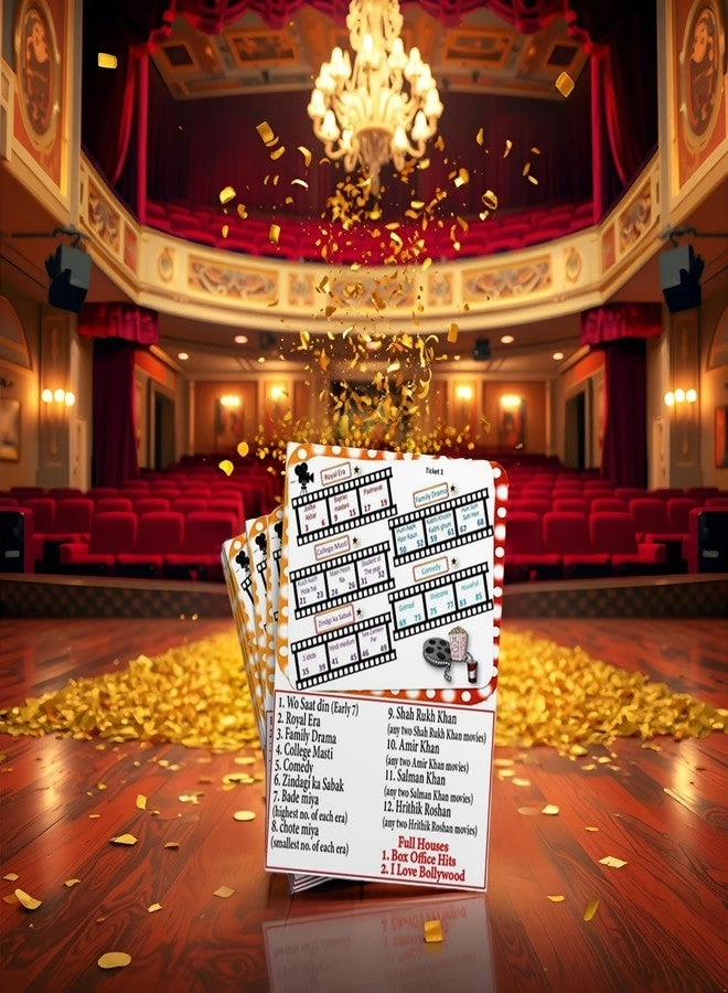 Bollywood Reel Theme Tambola Tickets - English All Age 15 Tickets