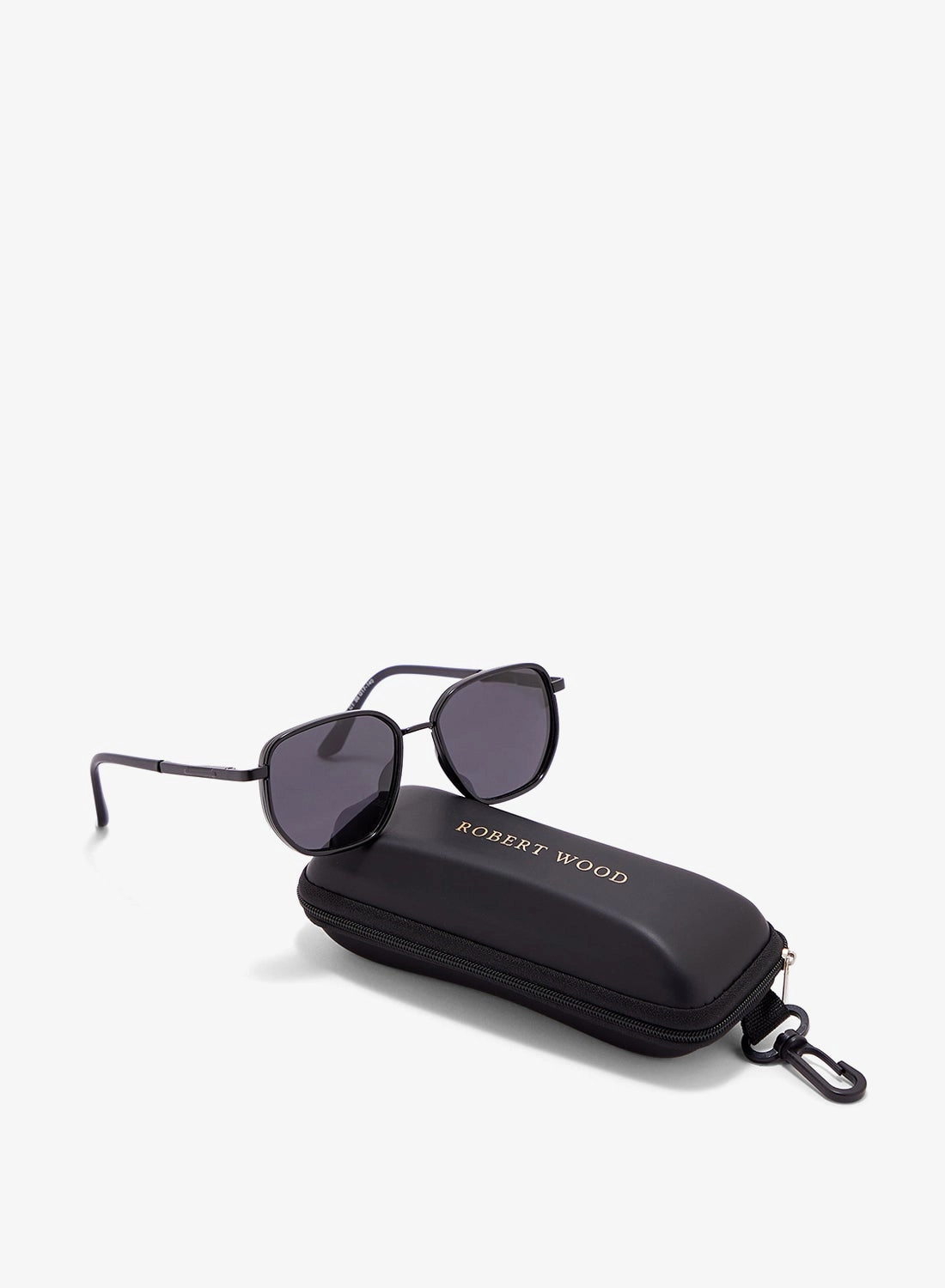 Angular Aviator Sunglasses - Black