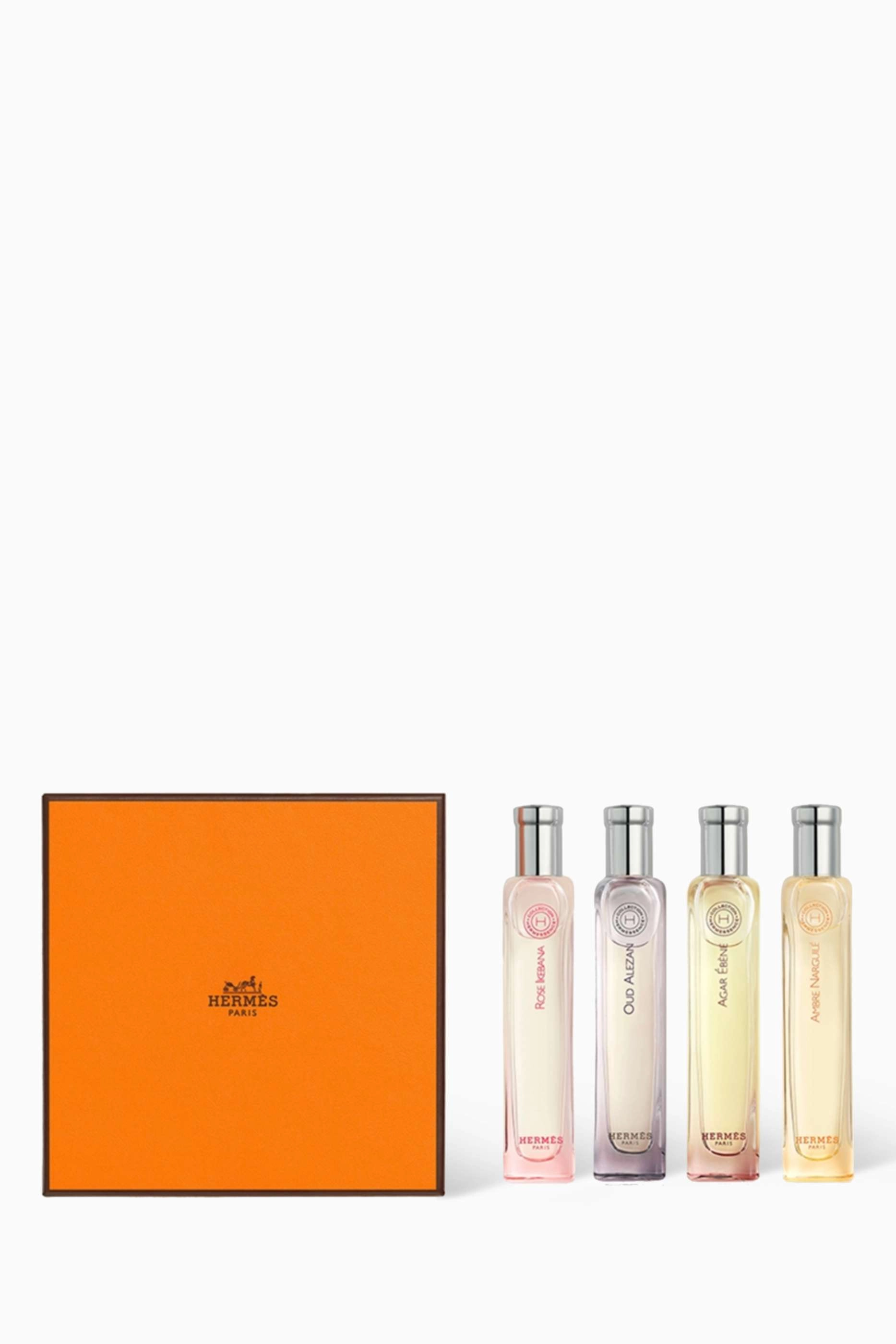 Hermes Oud Alezan Eau de Parfum - 15ml + Rose Ikebana Eau de Toilette - 15ml + Ambre Narguile Eau de Toilette - 15ml + Agar Ebene Eau de Toilette - 15ml