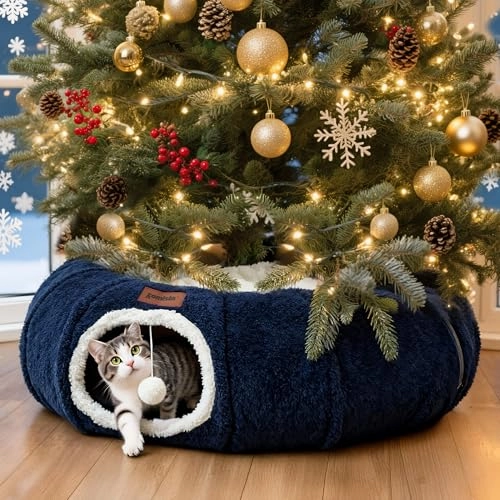 Cat Tunnel Bed - 85.1L x 85.1W x 25.4H centimeters Polyester