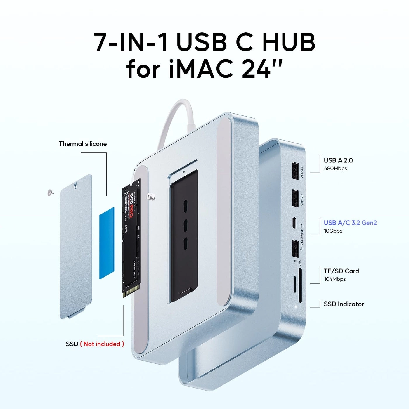 11 in 1 USB Hub - USB C iMac 24 inch